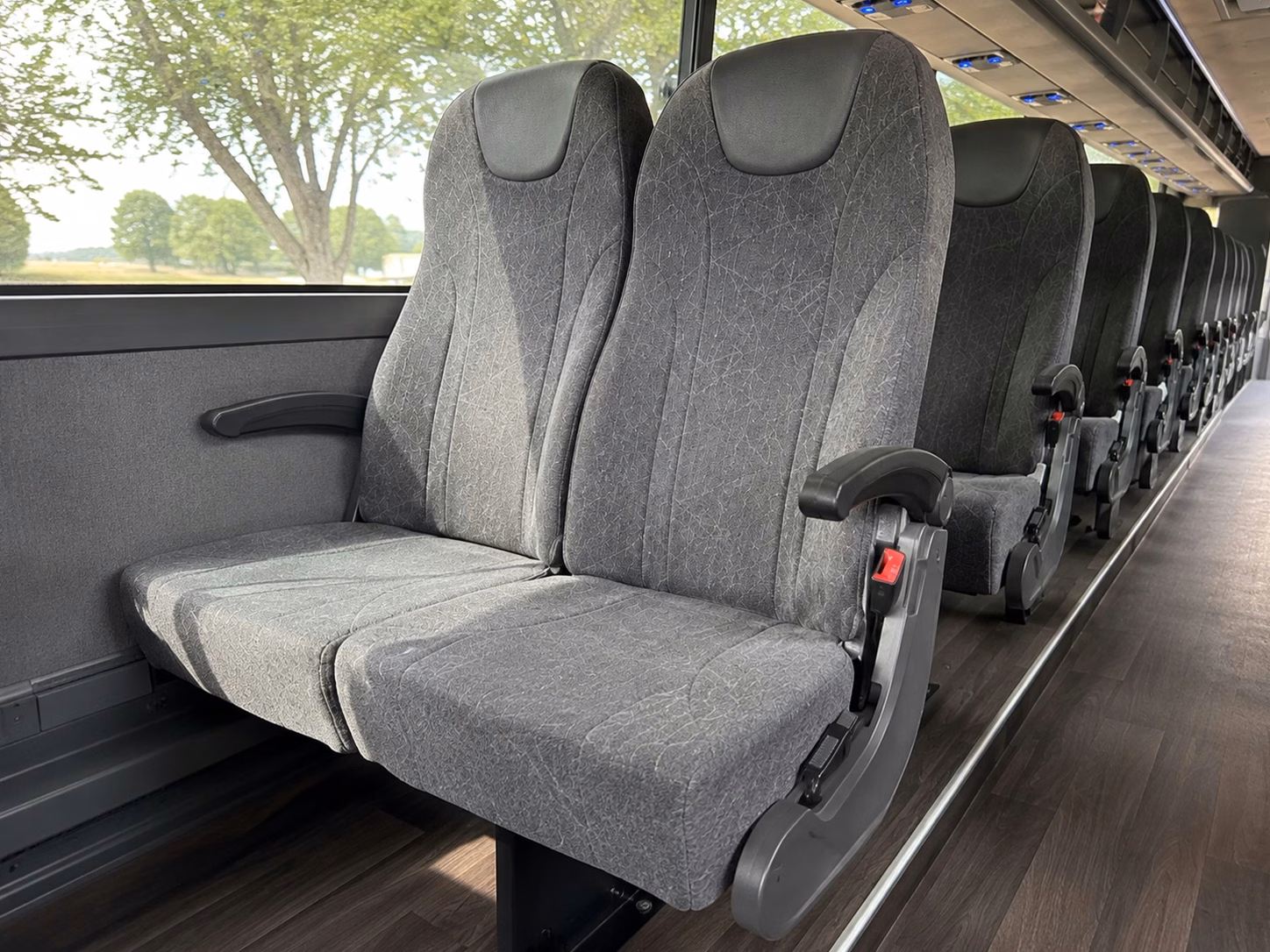 56 passenger charter bus interior